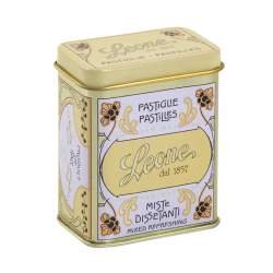 PASTILLES BOÎTE MÉTAL LEONE AUX FRUITS ASSORTIS