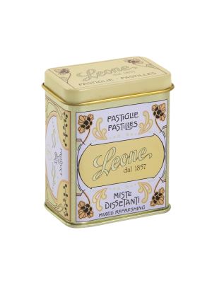 PASTILLES BOÎTE MÉTAL LEONE AUX FRUITS ASSORTIS