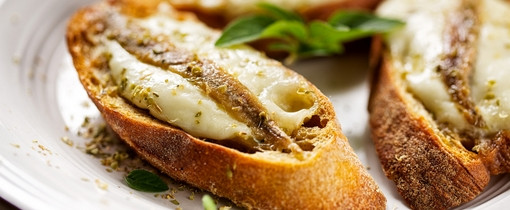 Bruschetta anchois et mozzarella